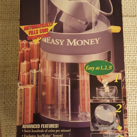 Easy Money Coin Sorter. Battery Operated. 1990's **READ** - Picture 2 of 10